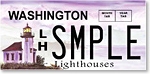 Washington state lighthouses license plate