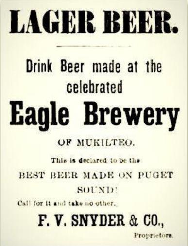 Advertisement for Eagle Brewery showing F.V. Snyder & Co. as proprietors1881