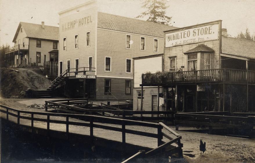 Gongia House, Klemp Hotel and Mukilteo Store 1910